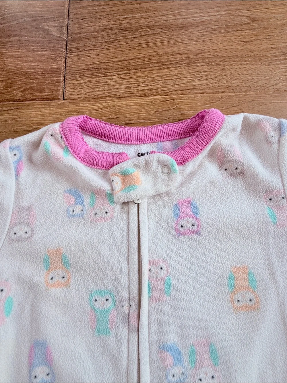 Carter's Baby Girls Owl Footed Footie One-Piece pajamas sleeper size 18 months